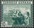 Spain - 1938 - Army - 10 CTS - Green - Spain, Army And Navy - Edifil 850D - In Honor of the Army and Navy - 0